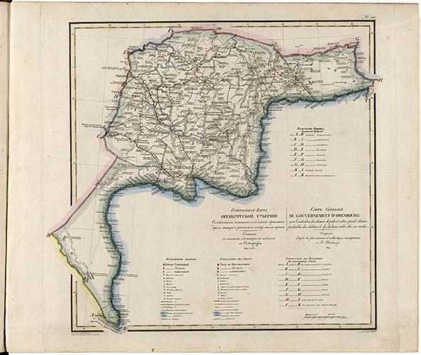 Карта Оренбургской Губернии мини